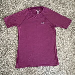 L.L. Bean Cresta Ultralight 150 Merino Short-Sleeve Tee Women’s XS Bramble Berry